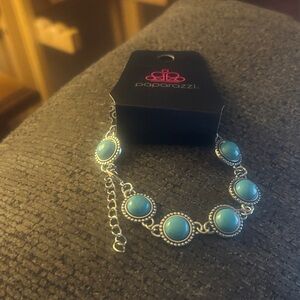 Paparazzi‎ Turquoise and Silver Bracelet